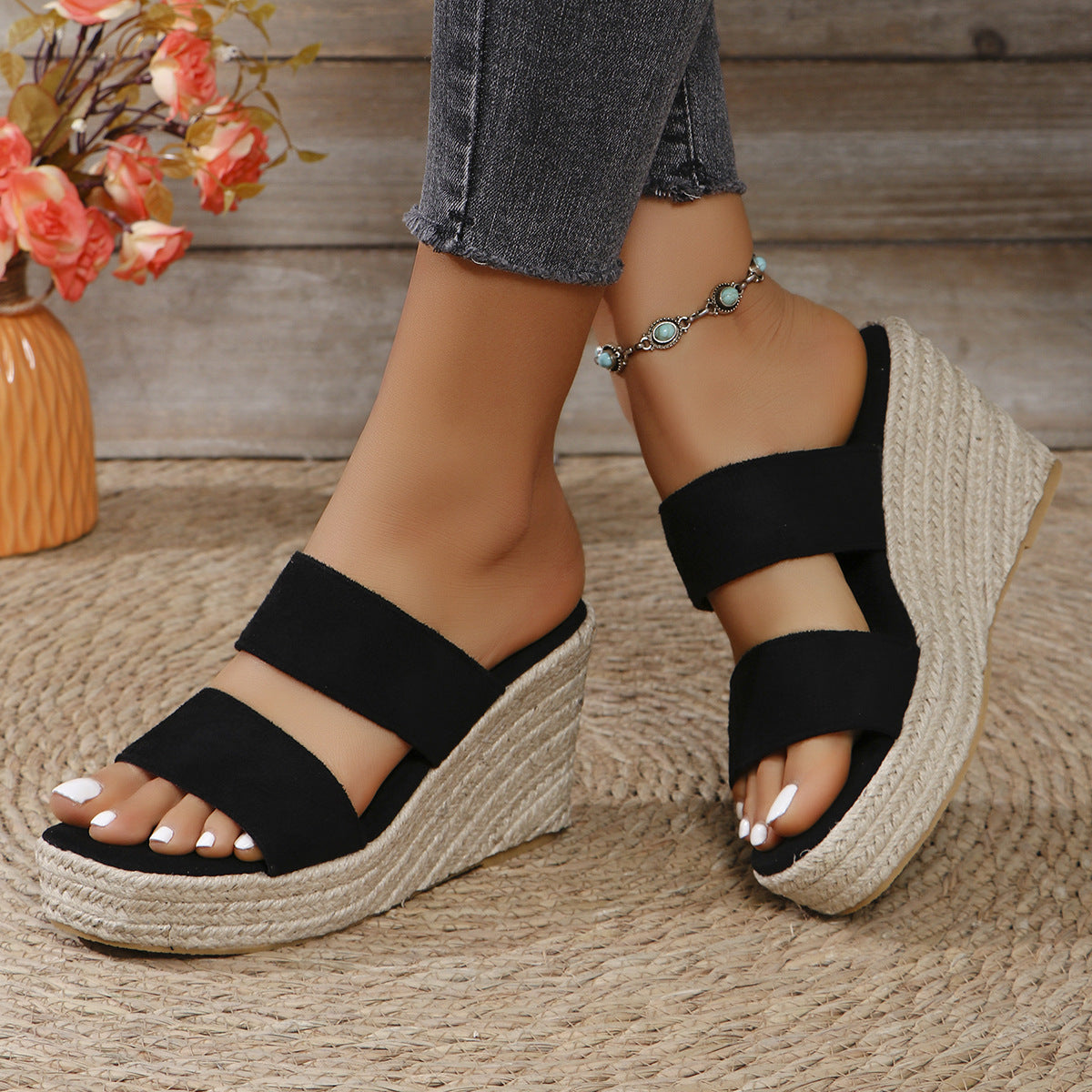 Open Toe Wedge Sandals