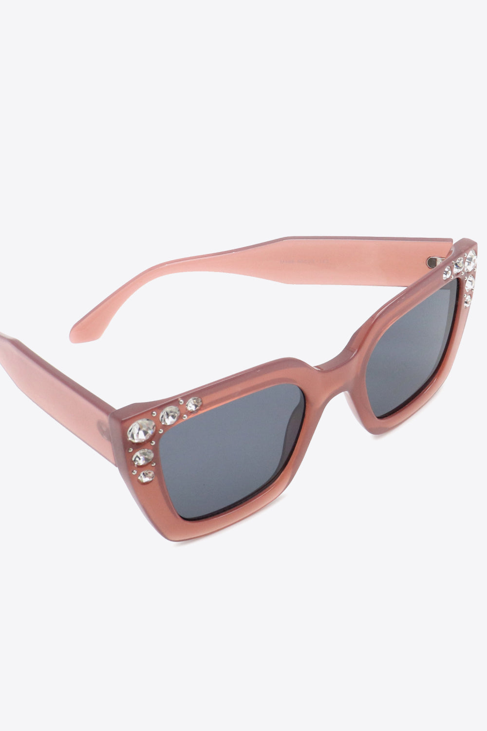 Inlaid Rhinestone Polycarbonate Sunglasses