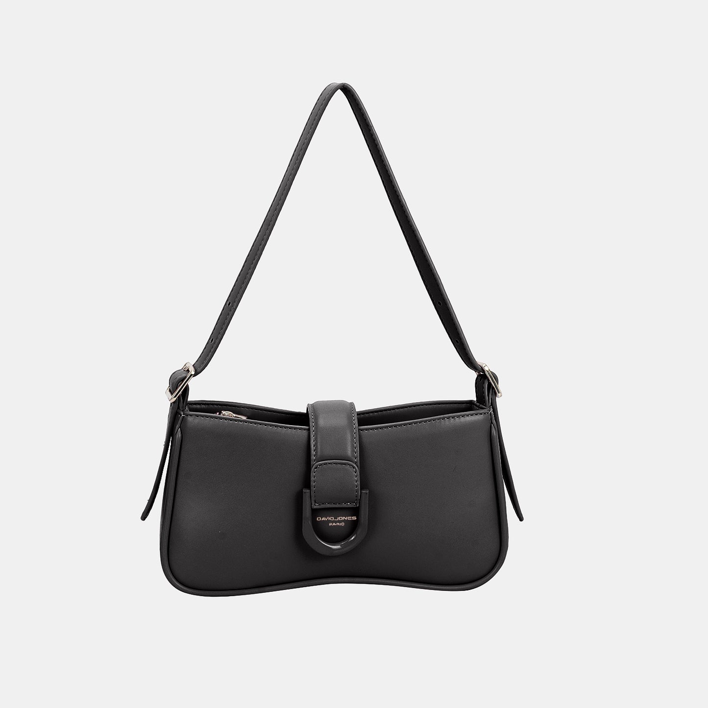 David Jones PU Small Leather Shoulder Bag Black 