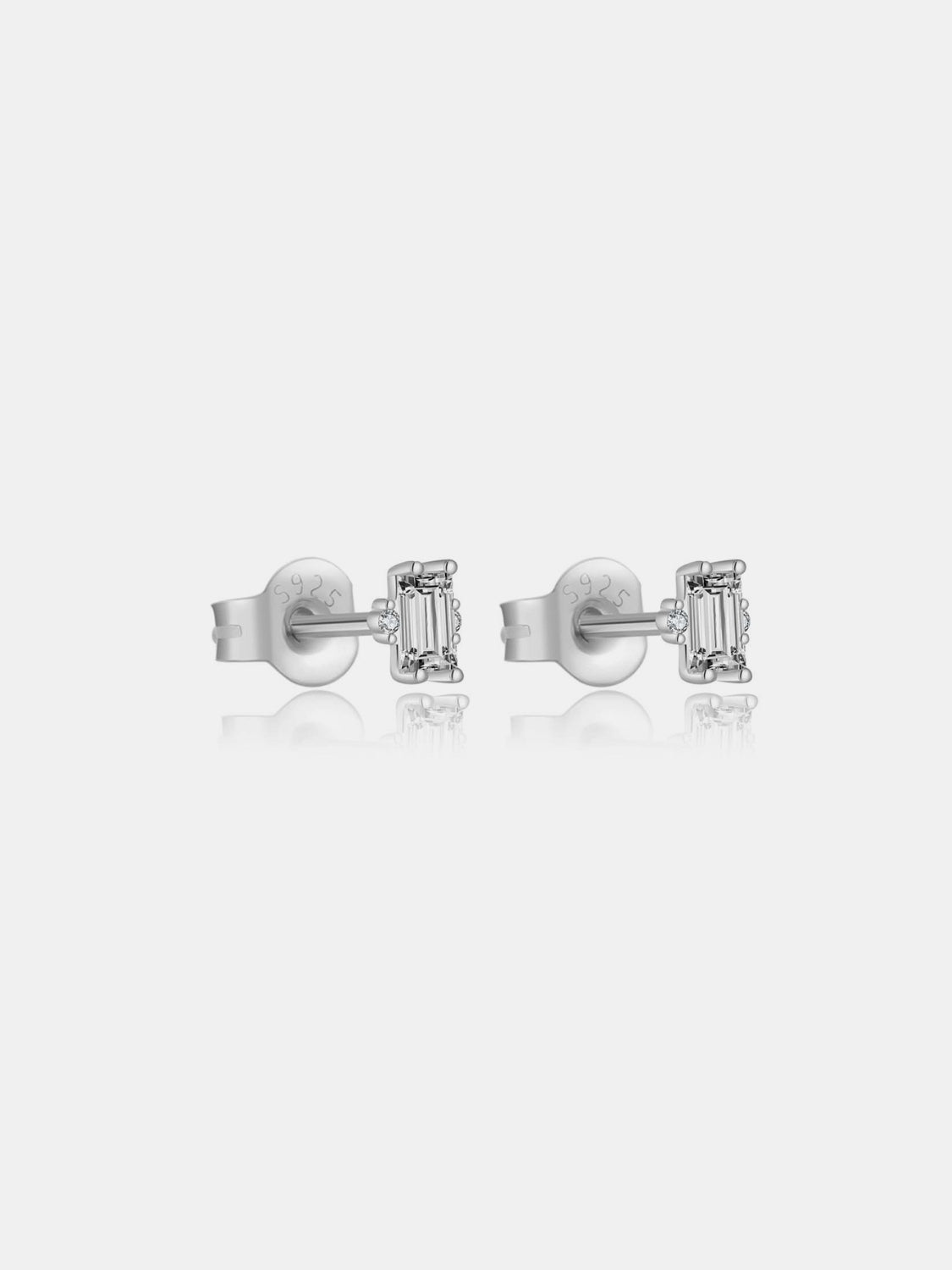 925 Sterling Silver Zircon Stud Earrings