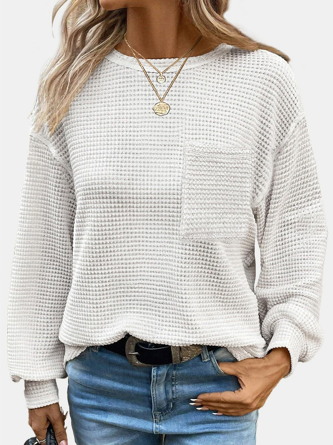 Mandy Round Neck Long Sleeve T-Shirt