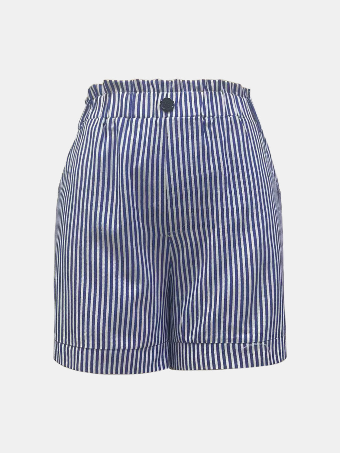 Full Size High Waist Striped Shorts