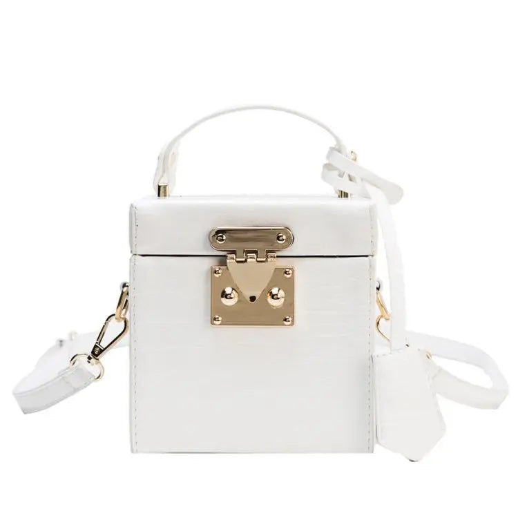 Women Square Shoulder Bag white front