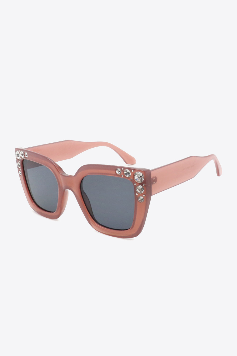 Inlaid Rhinestone Polycarbonate Sunglasses