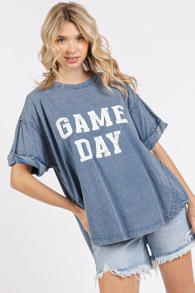 Mittoshop GAME DAY Round Neck Short Sleeve T-Shirt