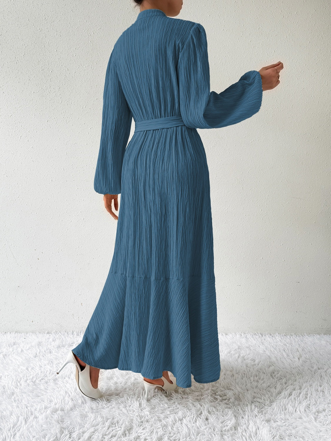 Honey Tie Waist Long Sleeve Dress